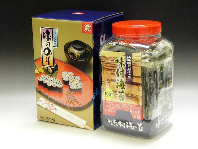 佐賀海苔 味付海苔100袋詰容器入(化粧箱入)
